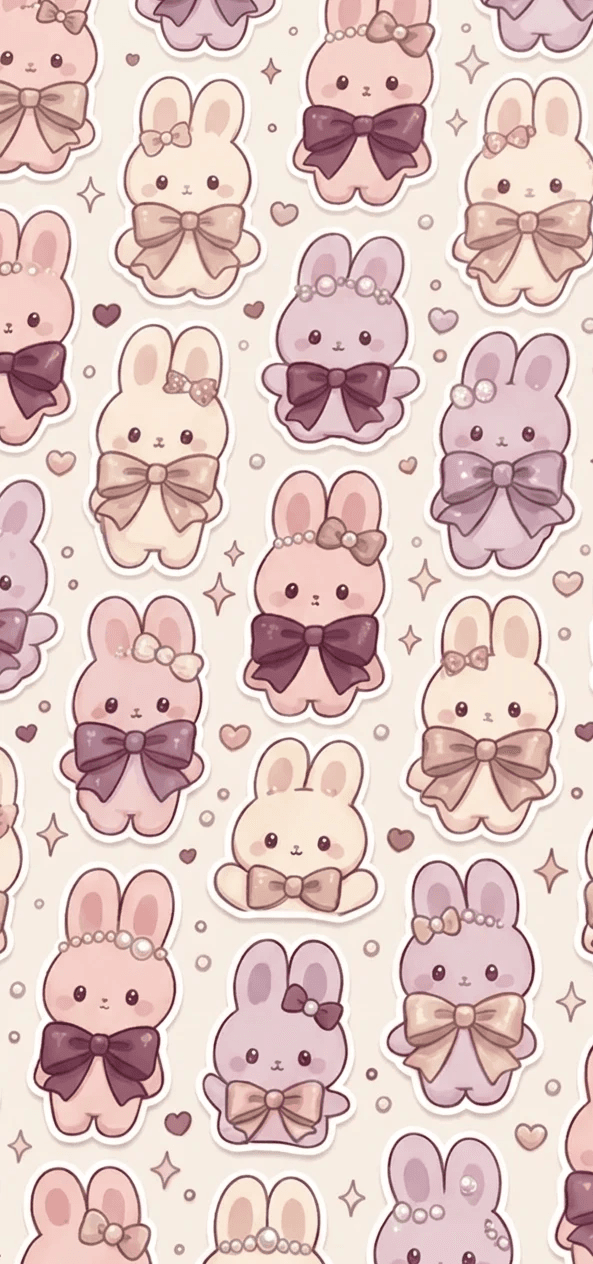 K-pop bow bunny case