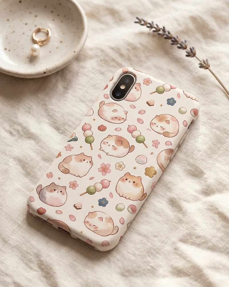 Mochi cat dango case