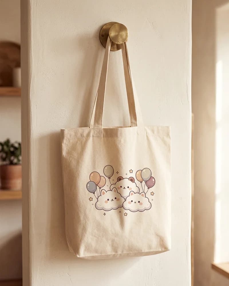 Tokyo cloud friends tote