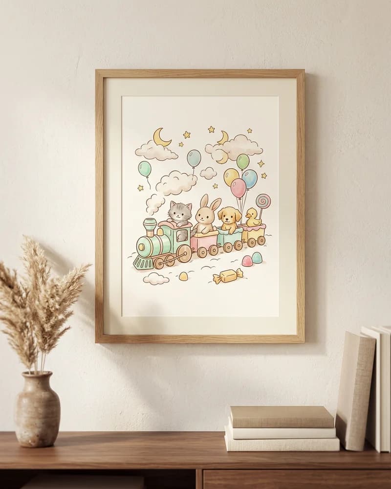 Dreamy candy train poster