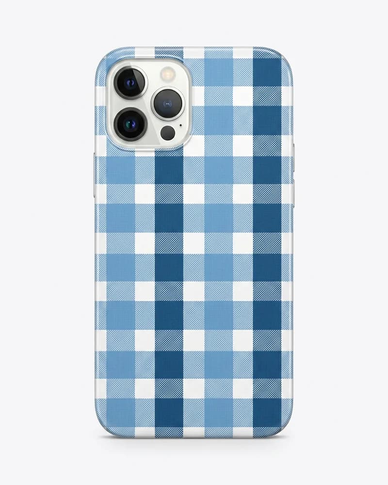 Blue gingham case