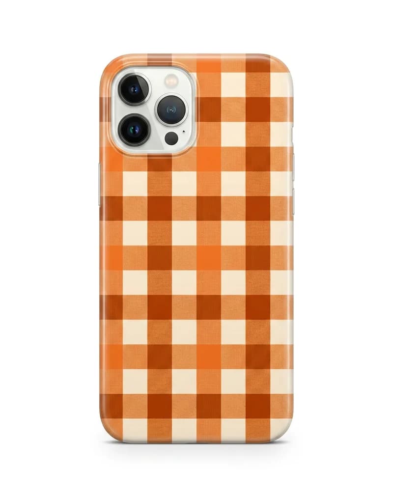 Orange check case