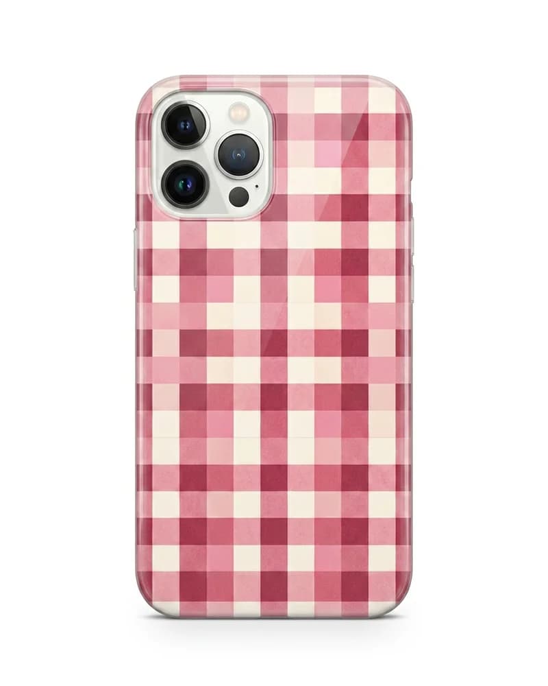 Pink gingham case