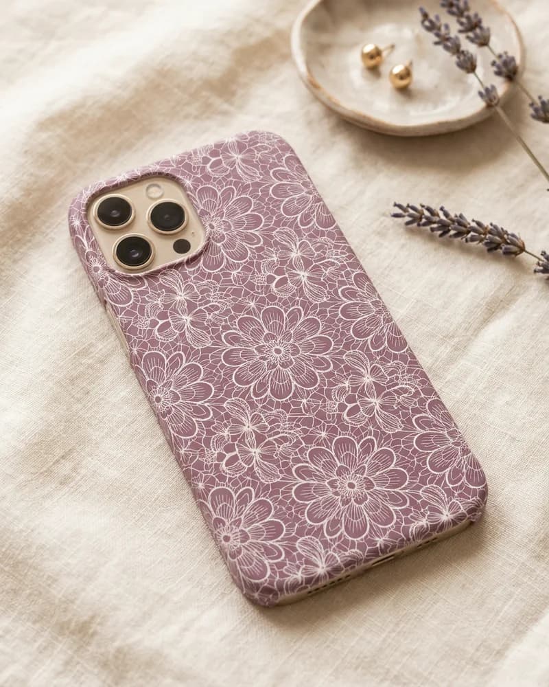 Lace floral case