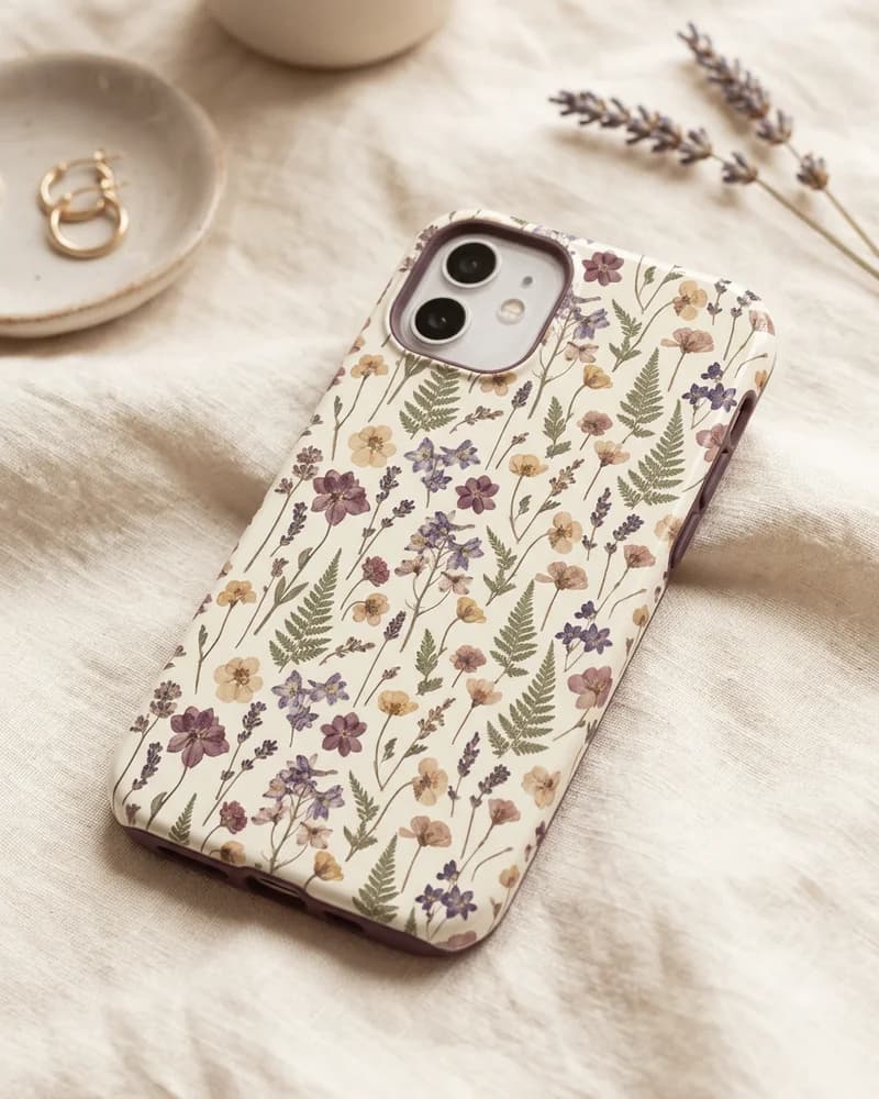 Pressed flower case