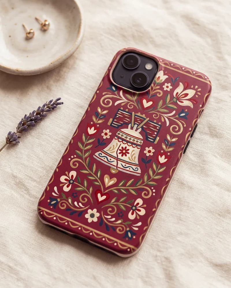 USA 250 Liberty Bell Folk Phone Case Flexi case (iPhone)