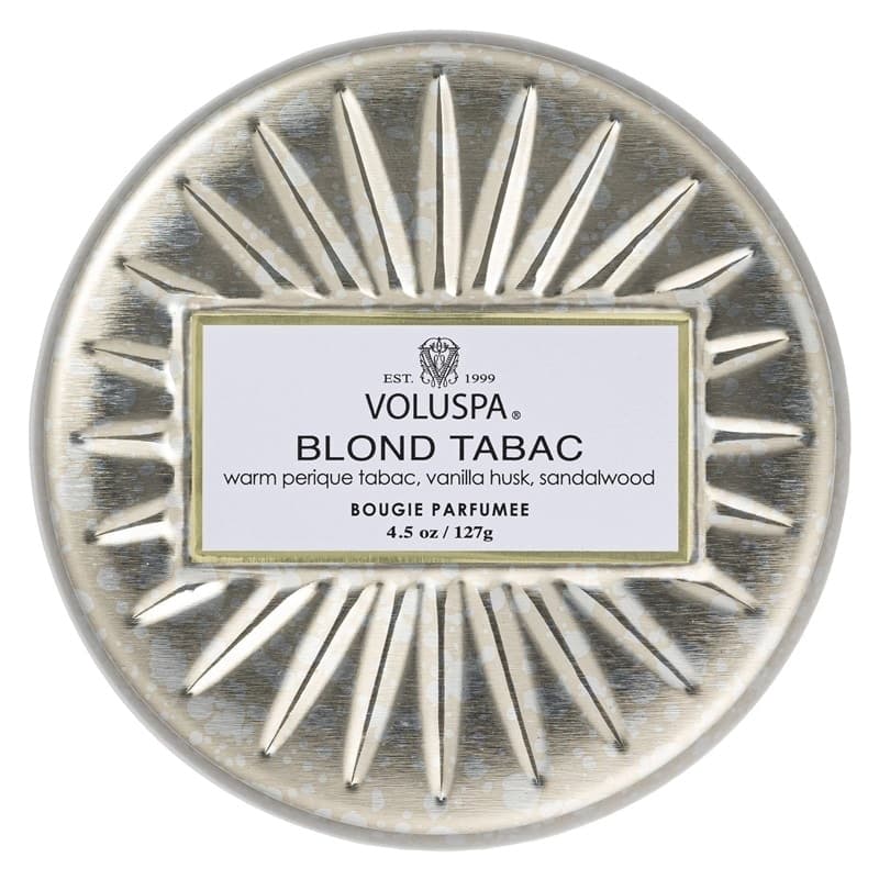 Voluspa Decorative Tin Candle Blonde Tabac 127g
