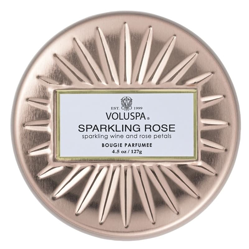 Voluspa Petite Tin Candle Sparkling Rose 127g