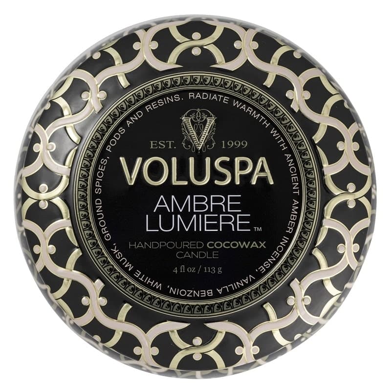 Voluspa Maison Decorative Tin Candle Ambre Lumiere 113g