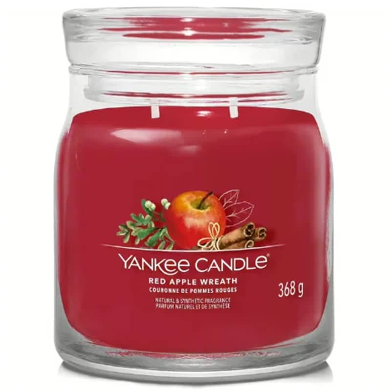 Yankee Candle Signature Medium Jar Red Apple Wreath 368g