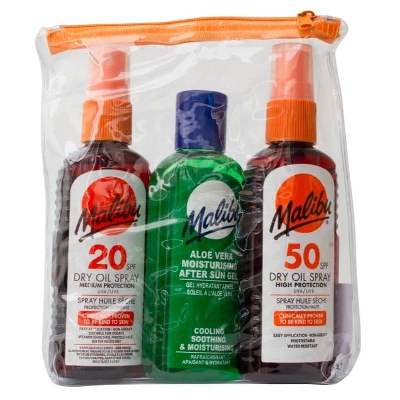 Malibu Dry Oil SPF20 & SPF50 + After Sun 3-pack