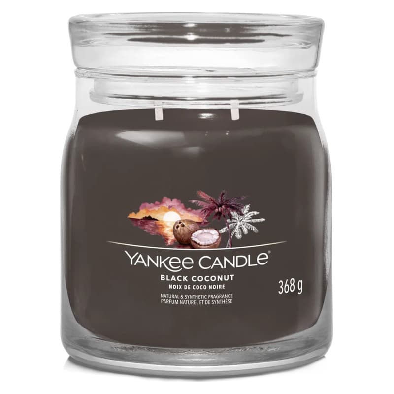 Yankee Candle Signature Medium Jar Black Coconut 368g