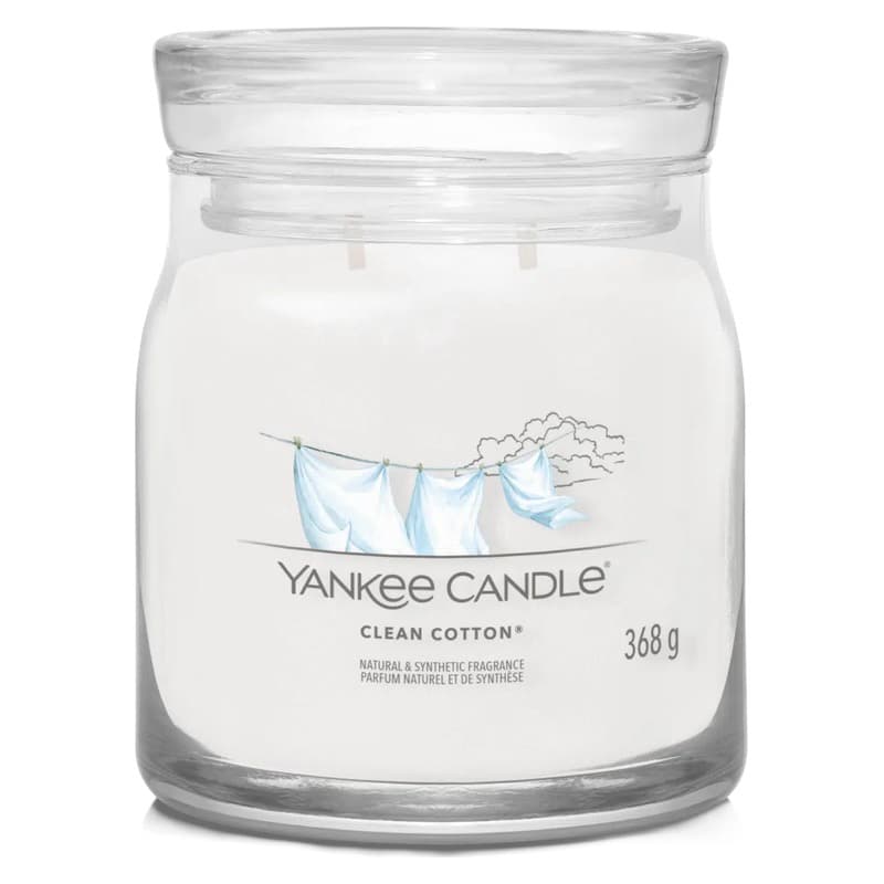 Yankee Candle Signature Medium Jar Clean Cotton 368g