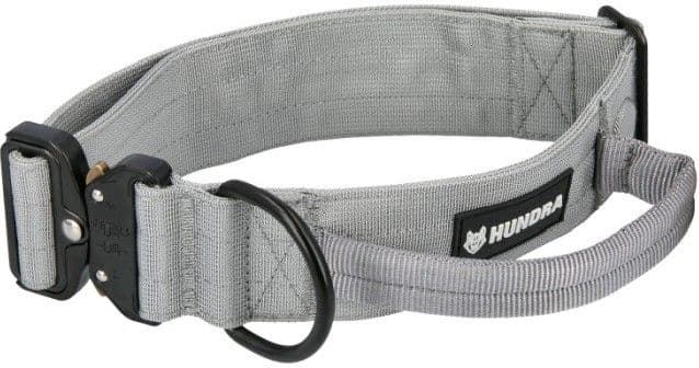 Hundra Tactical Dog Collar With Handle Grey