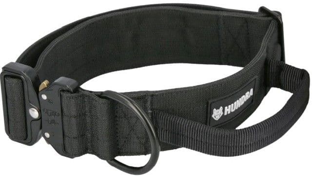 Hundra Tactical Dog Collar With Handle Black L