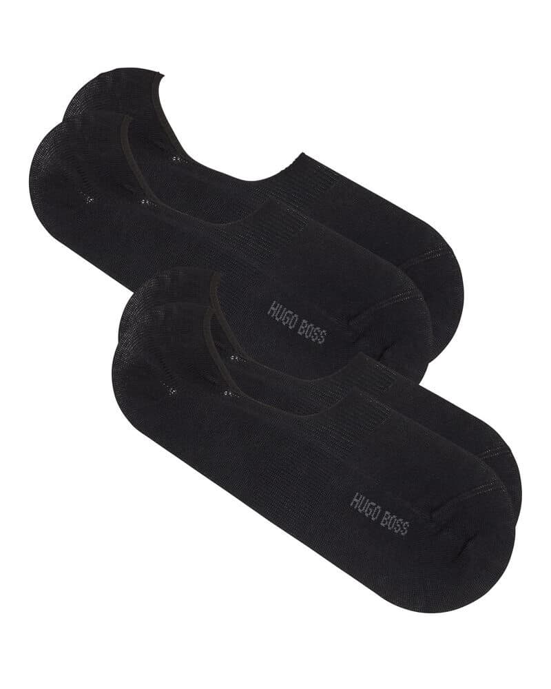 Boss Hugo Boss 2-pack Shoeliner Finest Soft Cotton Black Size 45-46