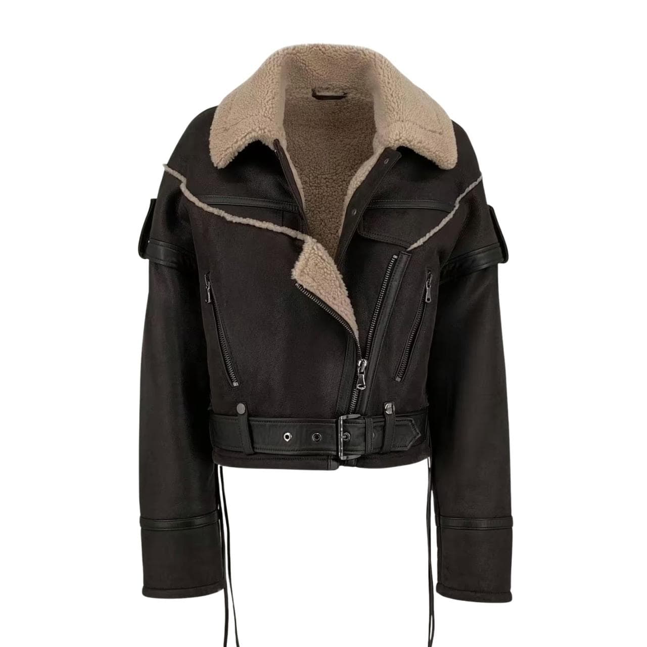 Curly Lammfelljacke – Voluminöse Eleganz inspiriert vom m... - Größe: 3XL