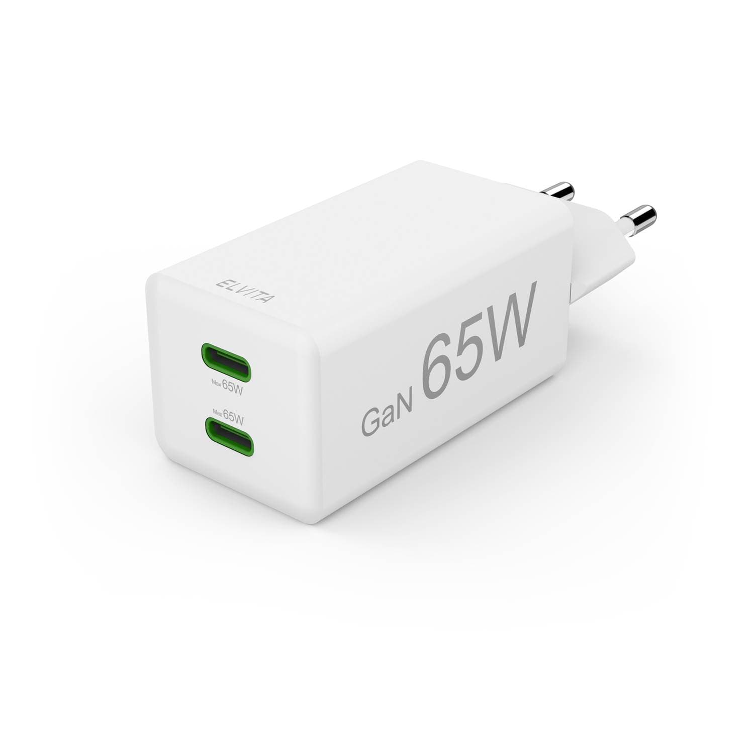 Elvita Mini-Charger GaN, 2 USB-C, 65W