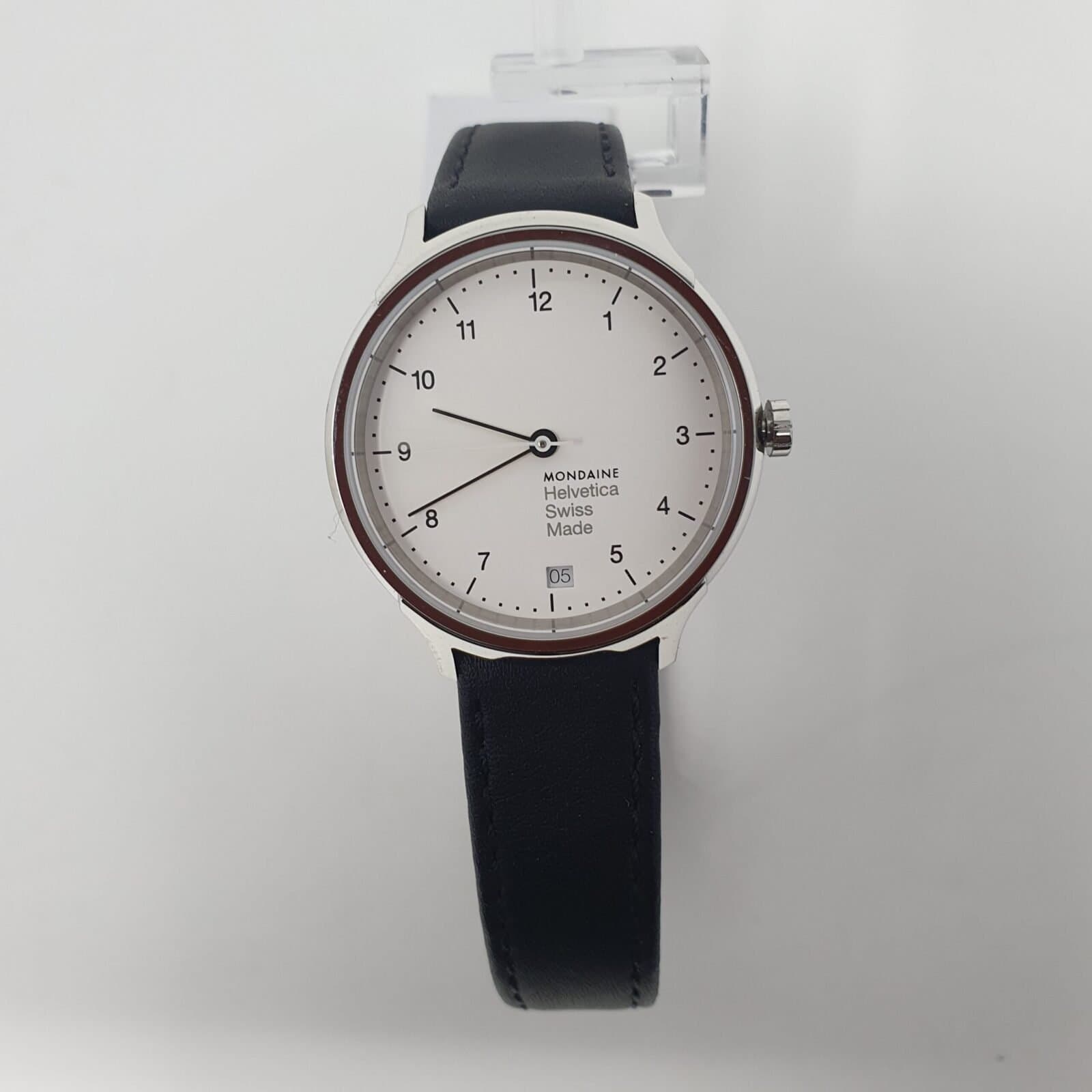 Mondaine Helvetica Black Leather Strap Ladies Watch MH1.R1210.LB