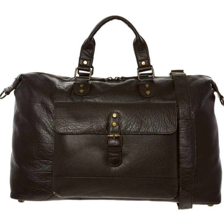 ASHWOOD Large Leather Vintage Weekender Travel Bag Brown 1337