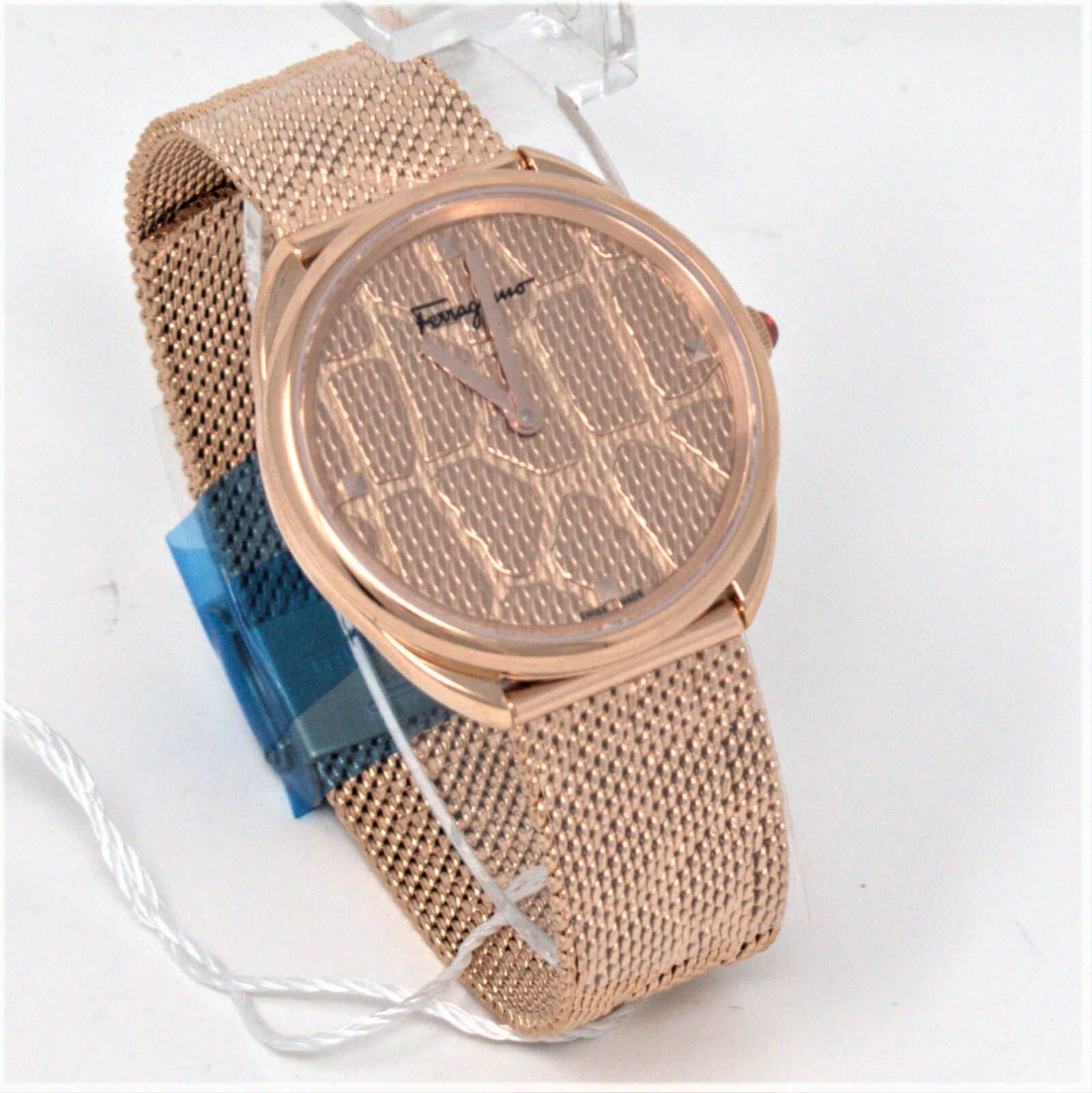 Salvatore Ferragamo SFAY00619 Cuir Ladies Rose Gold Tone Reptile Effect Watch