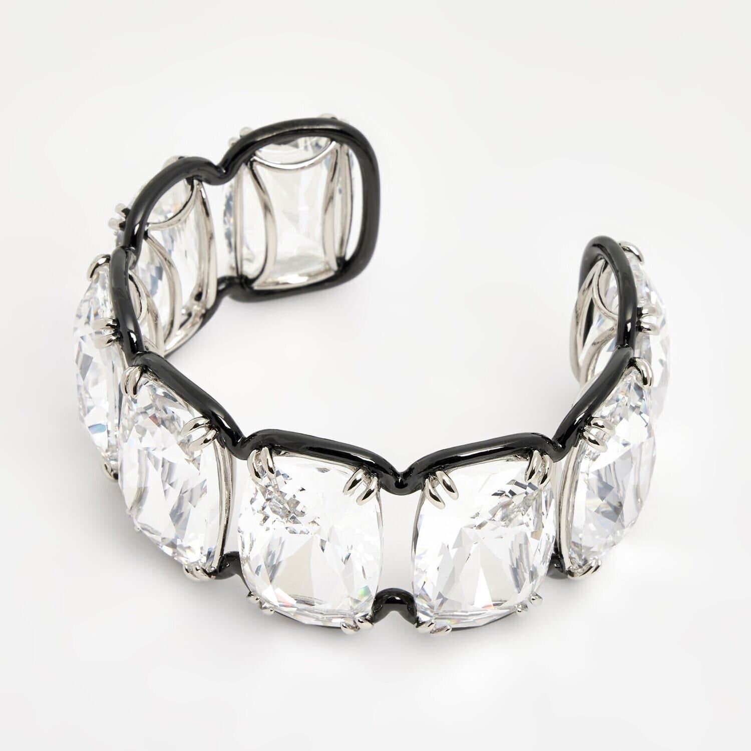 Swarovski Harmonia cuff Oversized floating crystals White Mixed metal finish 5609663