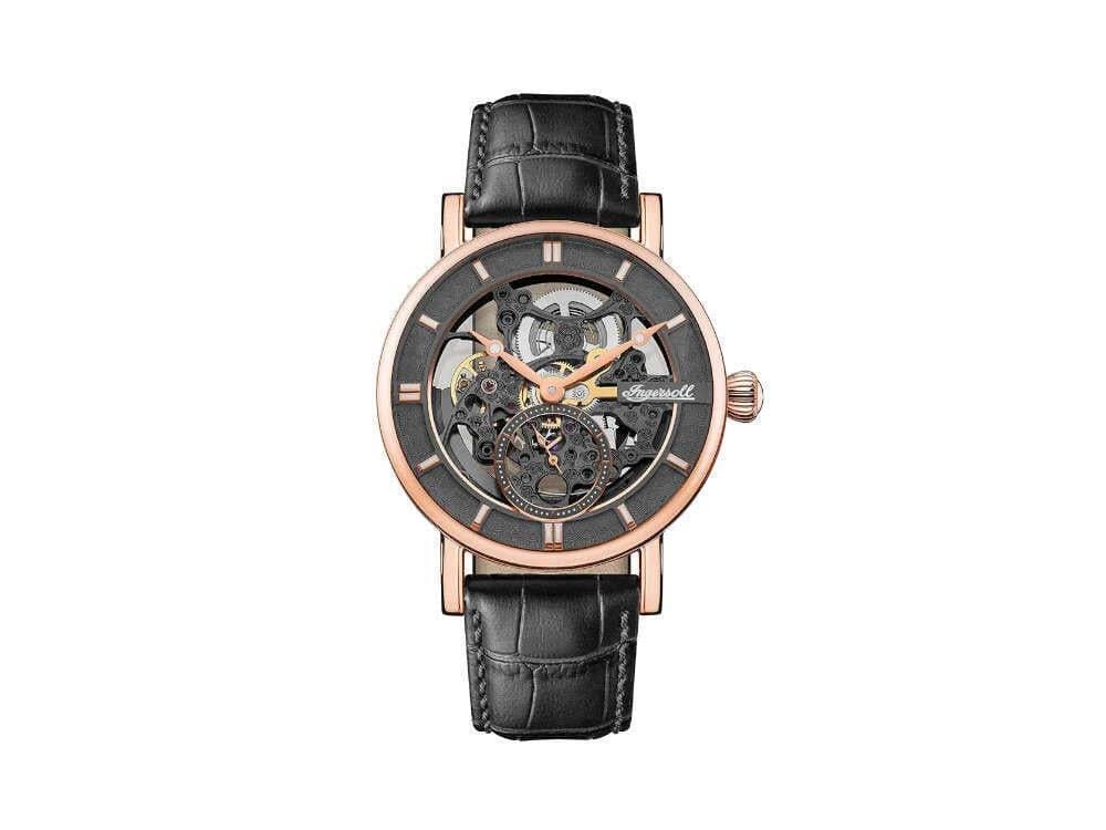Ingersoll 1892 Herald Automatic Watch, Steel, 40mm, Black, Leather, I00403B
