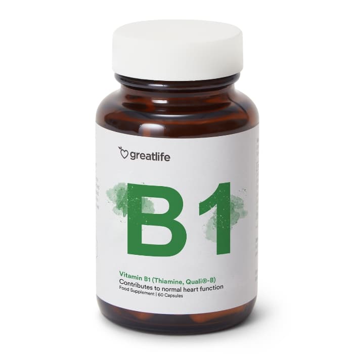 Greatlife Vitamin B1 (Tiamin, Quali®-B) 60 kapsler