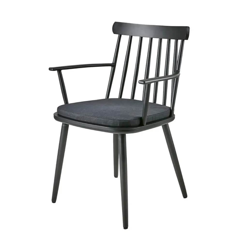 Brafab, WINSOR Stol med armlener - Sort/Ravn