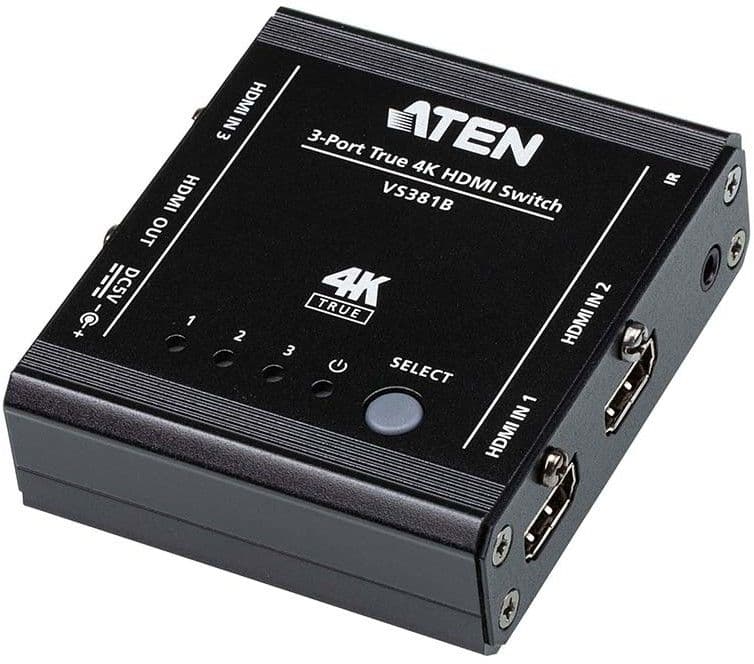 Aten 3-porter ekte 4K HDMI-svitsj