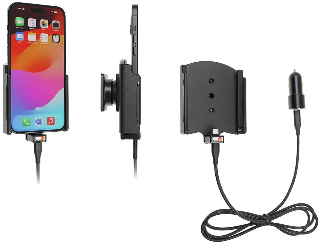 Brodit Aktiv holder med USB-C-lading 721374