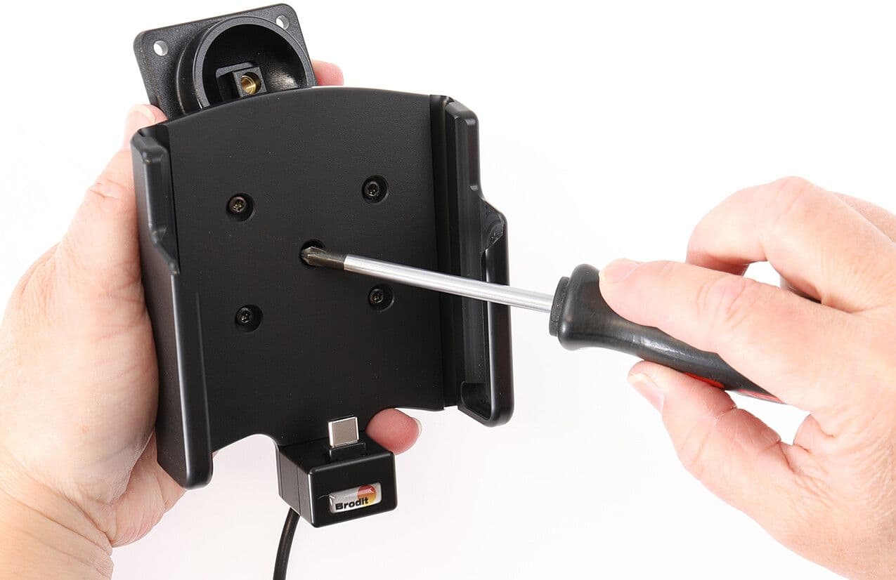 Brodit Aktiv holder med USB-kabel og sigarettadapter 721445