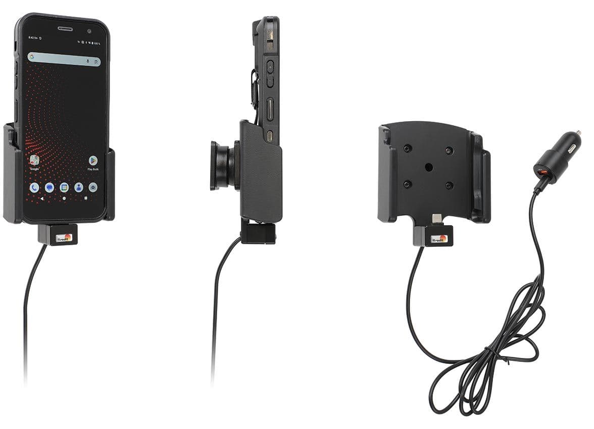 Brodit Aktiv holder med USB-kabel og sigarettadapter 721461