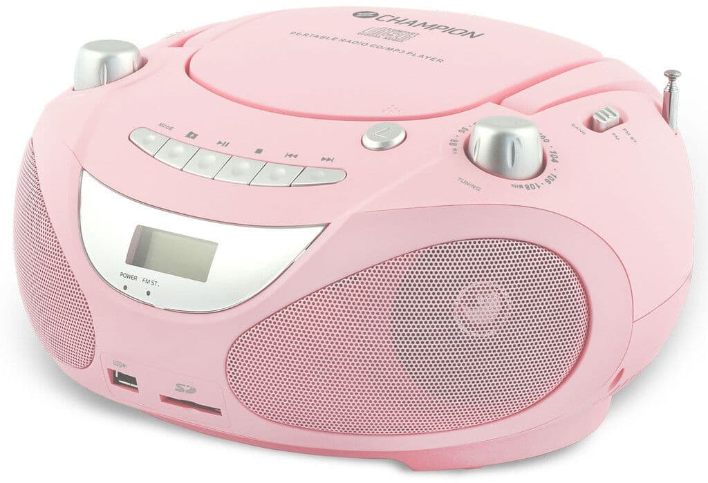 Champion Portable Boombox - Rosa