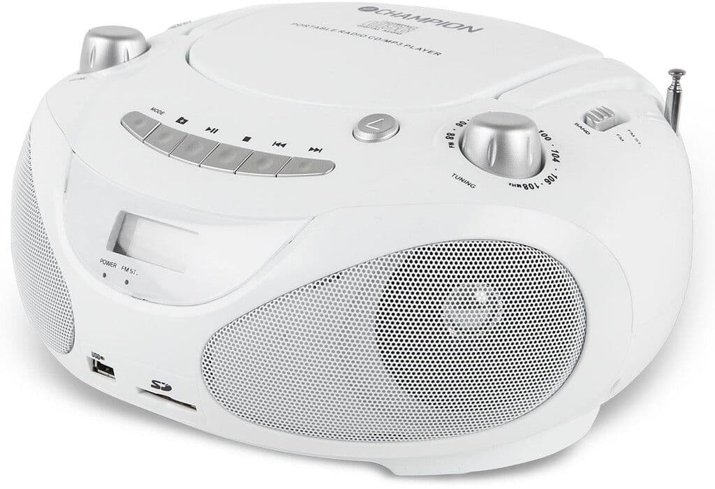 Champion Portable Boombox - Hvit