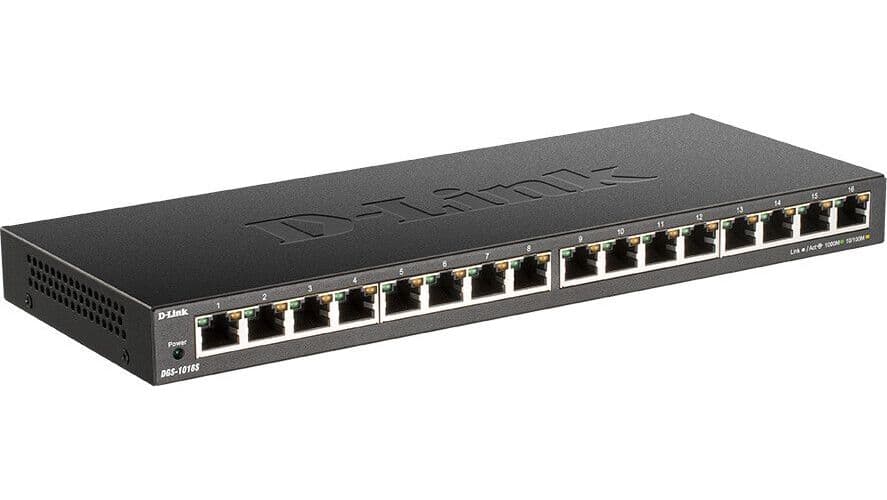 D-Link 16-portars Gigabit Omanagerad-svitsj