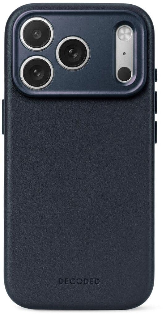 Decoded Leather Back Cover MagSafe (iPhone 17 Pro Max/18 Pro Max) - Mörkblå