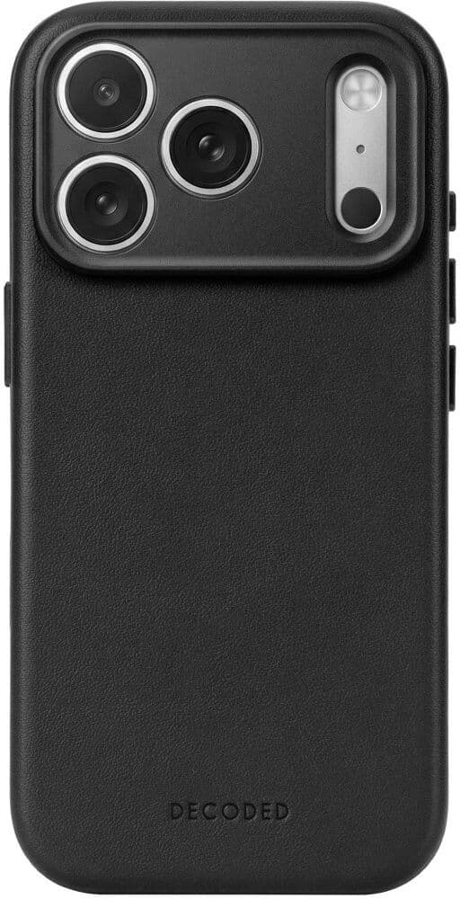 Decoded Leather Back Cover MagSafe (iPhone 17 Pro/18 Pro) - Svart