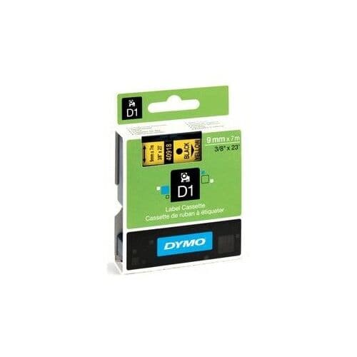 Dymo Tape D1 9mm x 7m - Svart/Gul