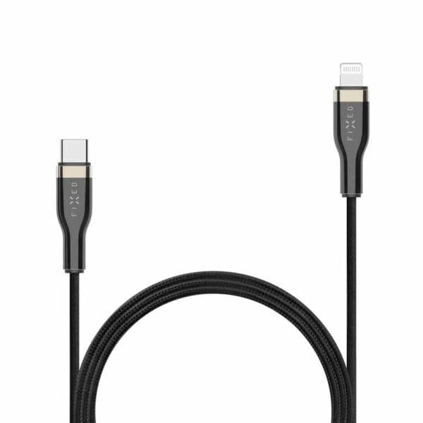 Fast flettet serie USB-C/Lightning-kabel - 0,5 m Hvit