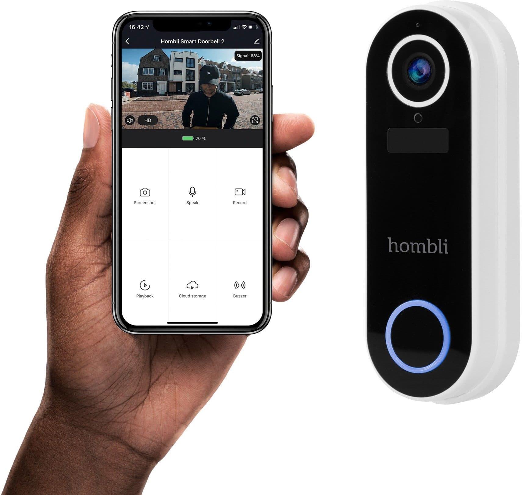 Hombli Smart ringeklokke 2 - Hvit