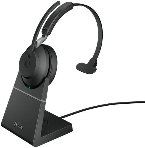 Jabra Evolve2 65 Mono inkl. Ladestativ - Svart UC USB-A
