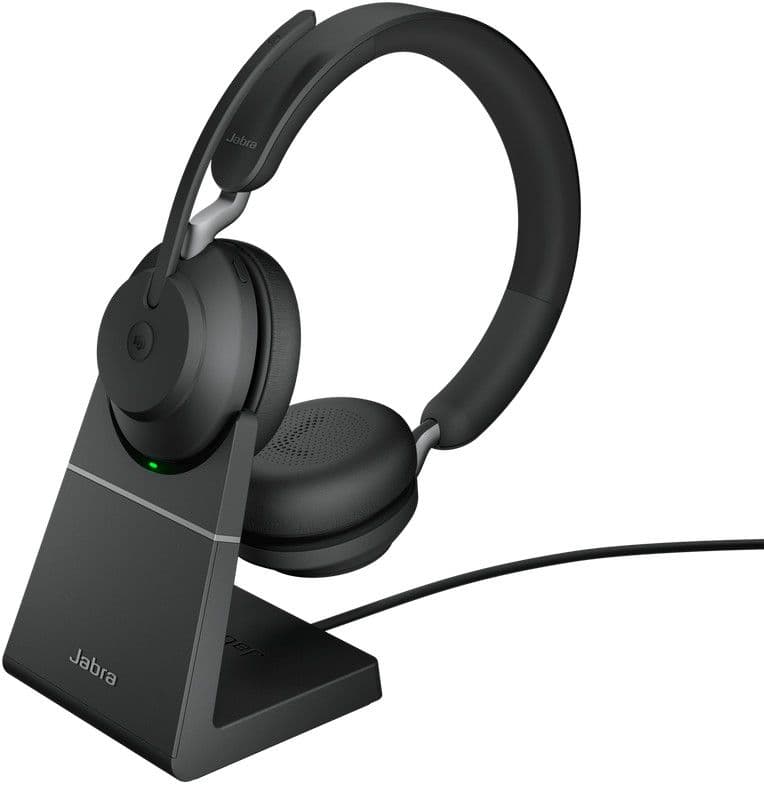 Jabra Evolve2 65 Stereo inkl. Ladestativ - Svart MT USB-A