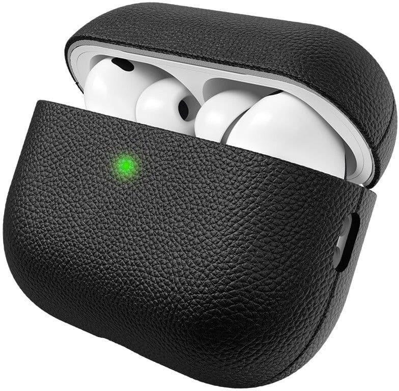 KeyBudz PodSkinz Kunstnerisk Lærdeksel (AirPods Pro 3) - Svart
