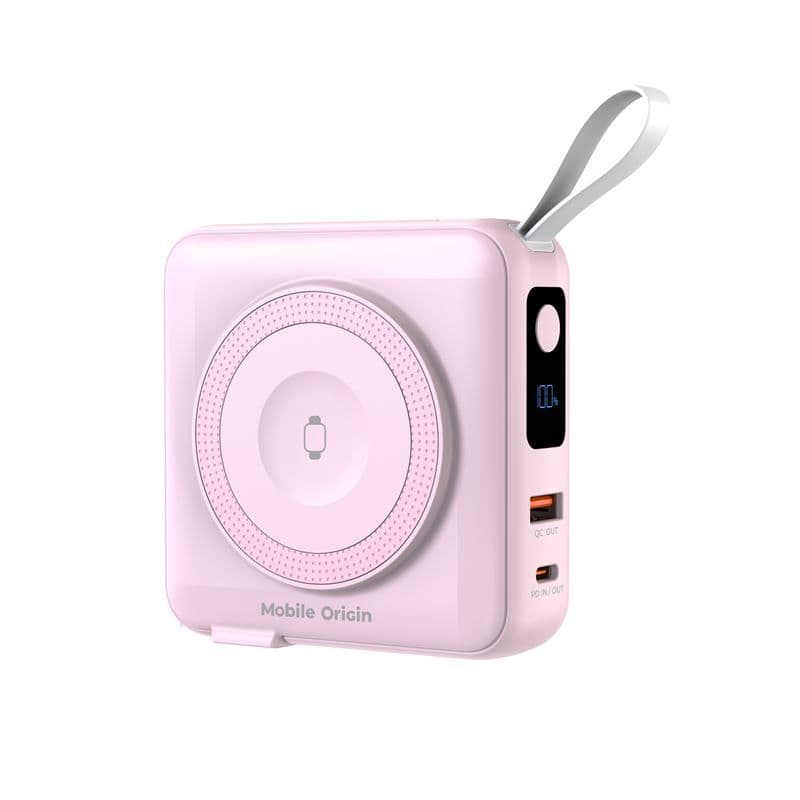 Mobile Origin powerbank og reiselader 10 000 mAh - Rosa
