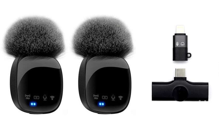Moobio Trådløs Lavaliermikrofon x2 for iPhone & Android
