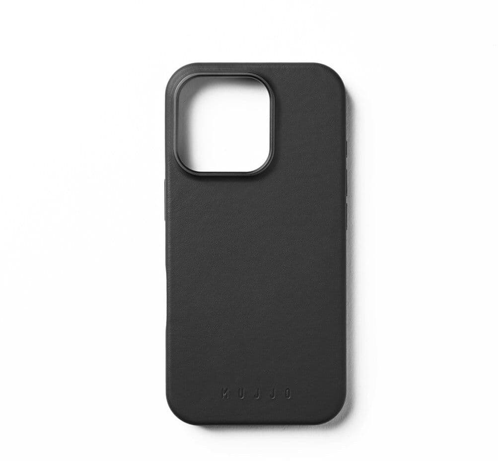 Mujjo Full Leather Case (iPhone 16 Pro) - Svart