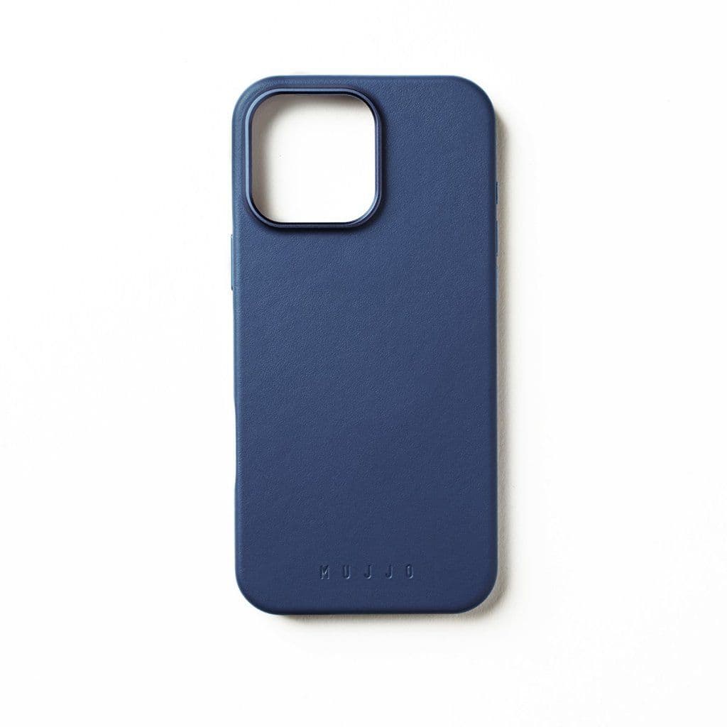 Mujjo Full Leather Case (iPhone 16 Pro Max) - Blå
