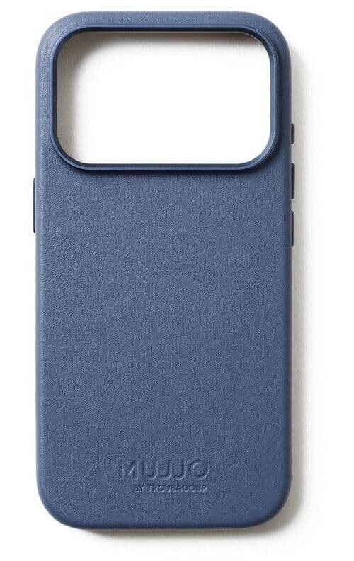 Mujjo Full Leather Case (iPhone 17 Pro) - Blå