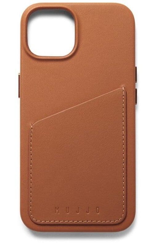 Mujjo Full Leather Wallet Case (iPhone 14) - Brun